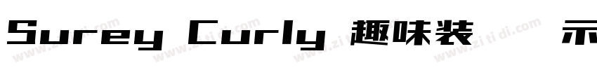 Surey Curly 趣味装饰显示字体字体转换